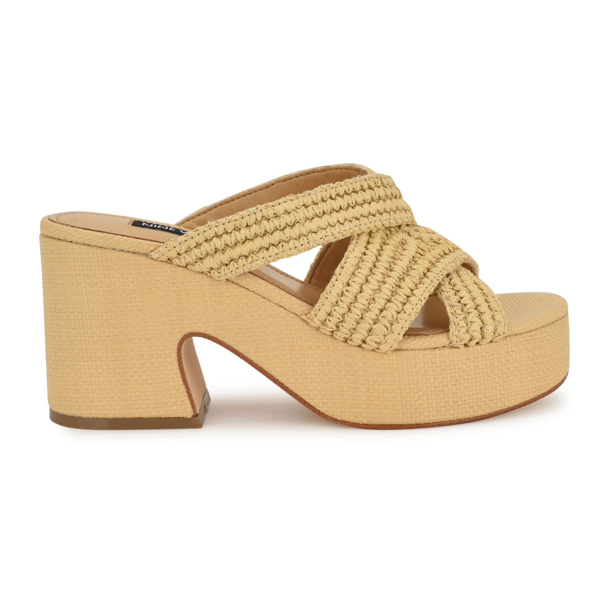 NINE WEST BEMAY2 NATURAL89294/QY CROSS WOVEN PT