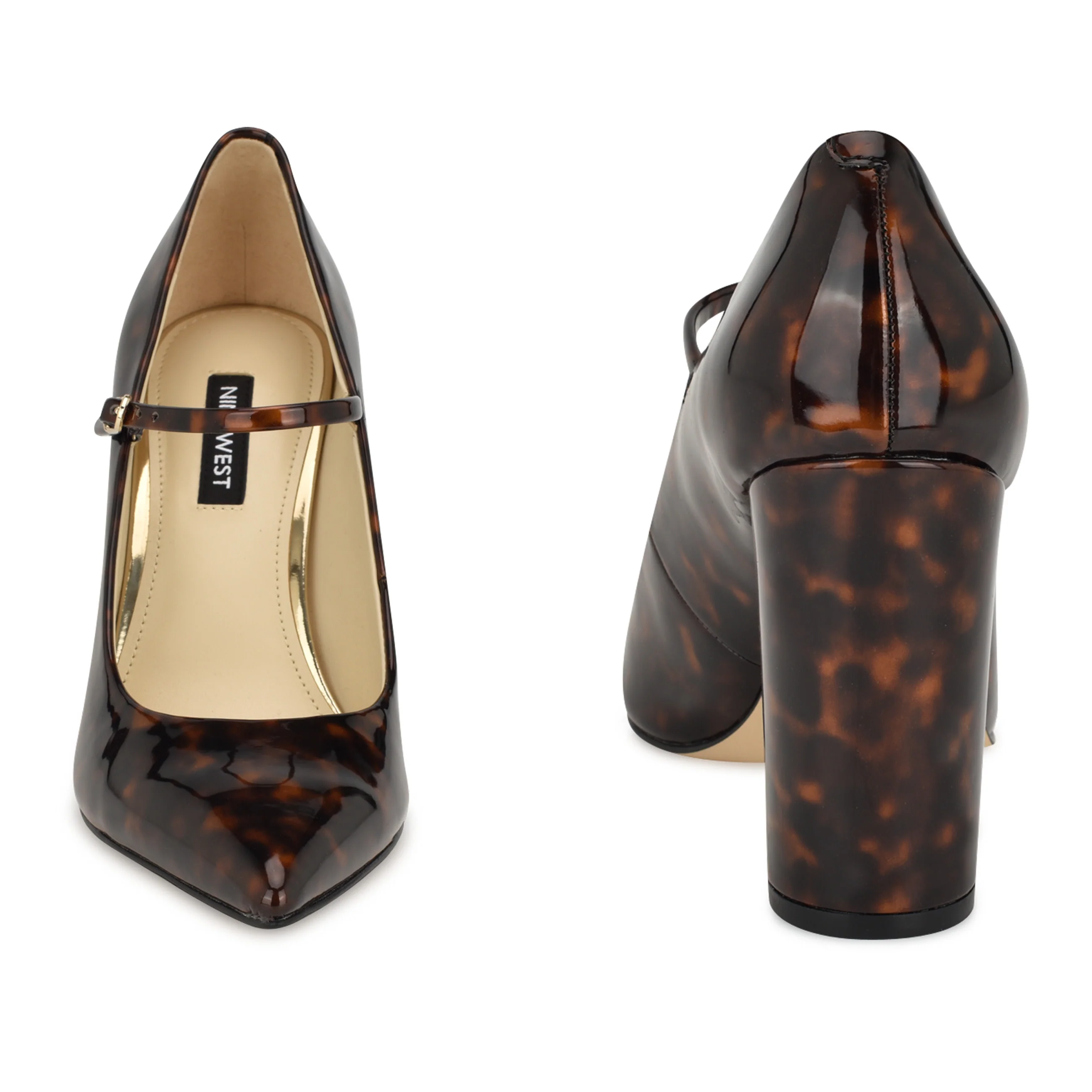 NINE WEST CARLIEN3 BROWN MULTI3/TORTOISE PATENT - Image 4