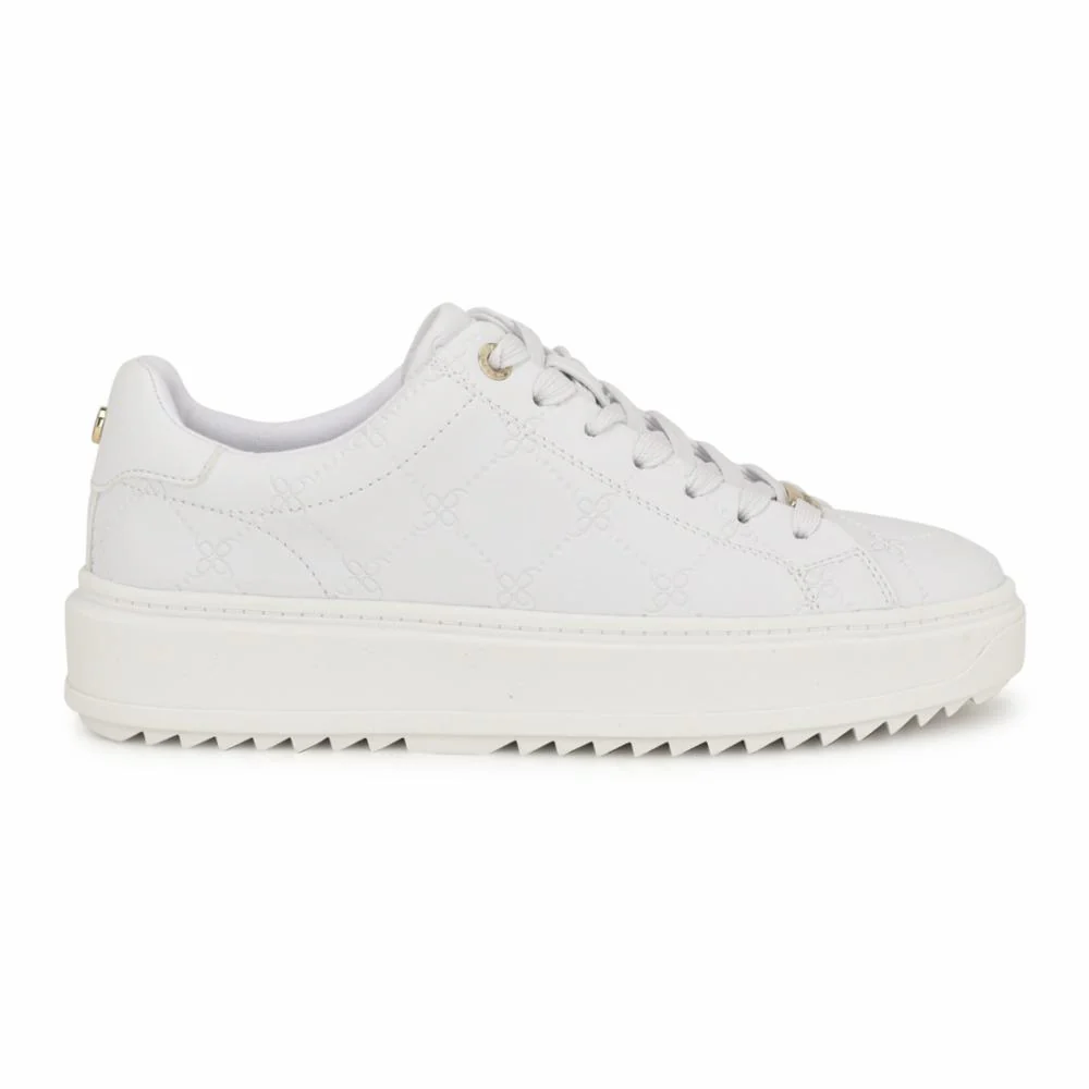 Nine West DELEN3 WHITE/WHT/9S LOGO EMB NAPPA PU