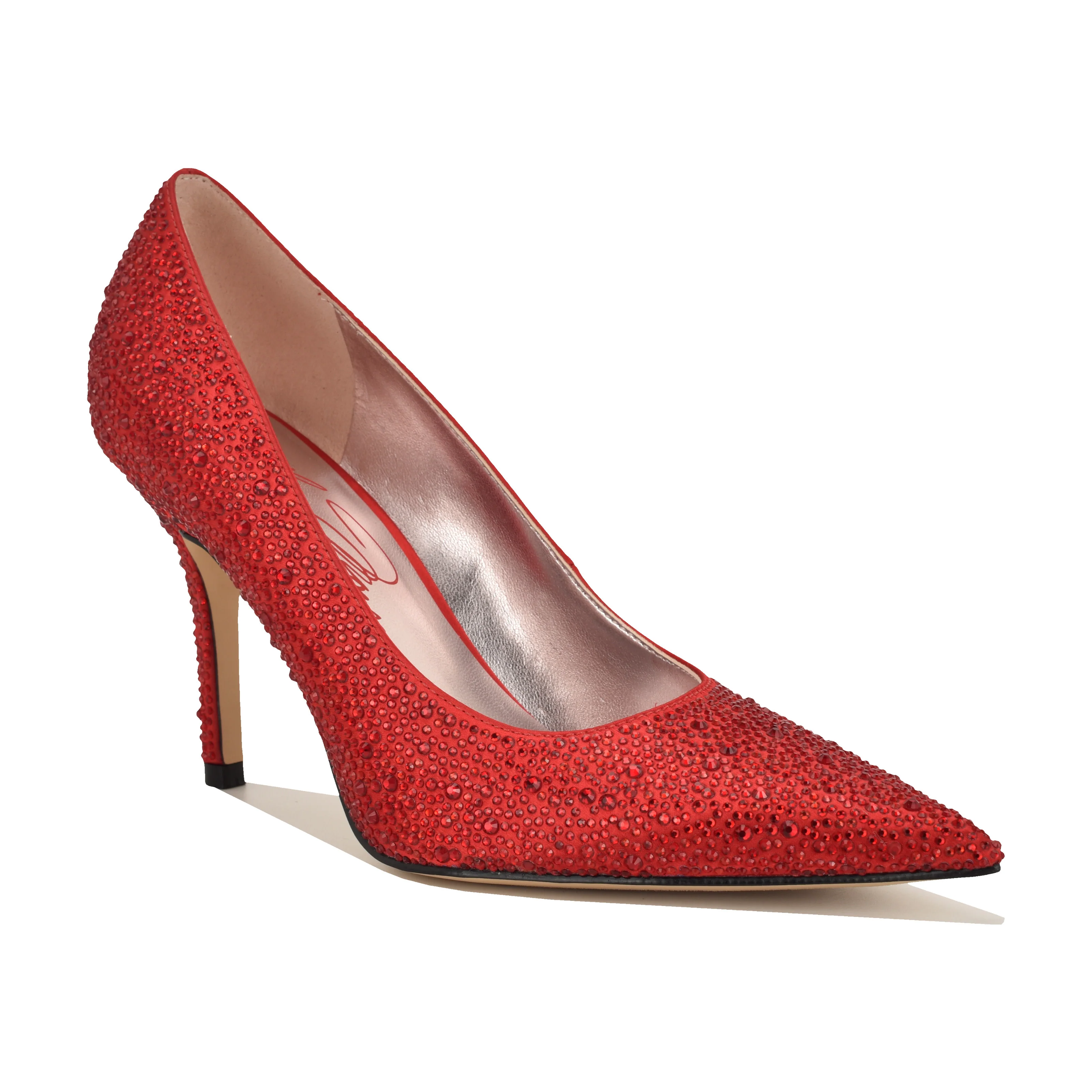 NINE WEST GLAMORH2 HIGH RISK RED18 1763TCX/CRYSTAL SATIN - Image 2