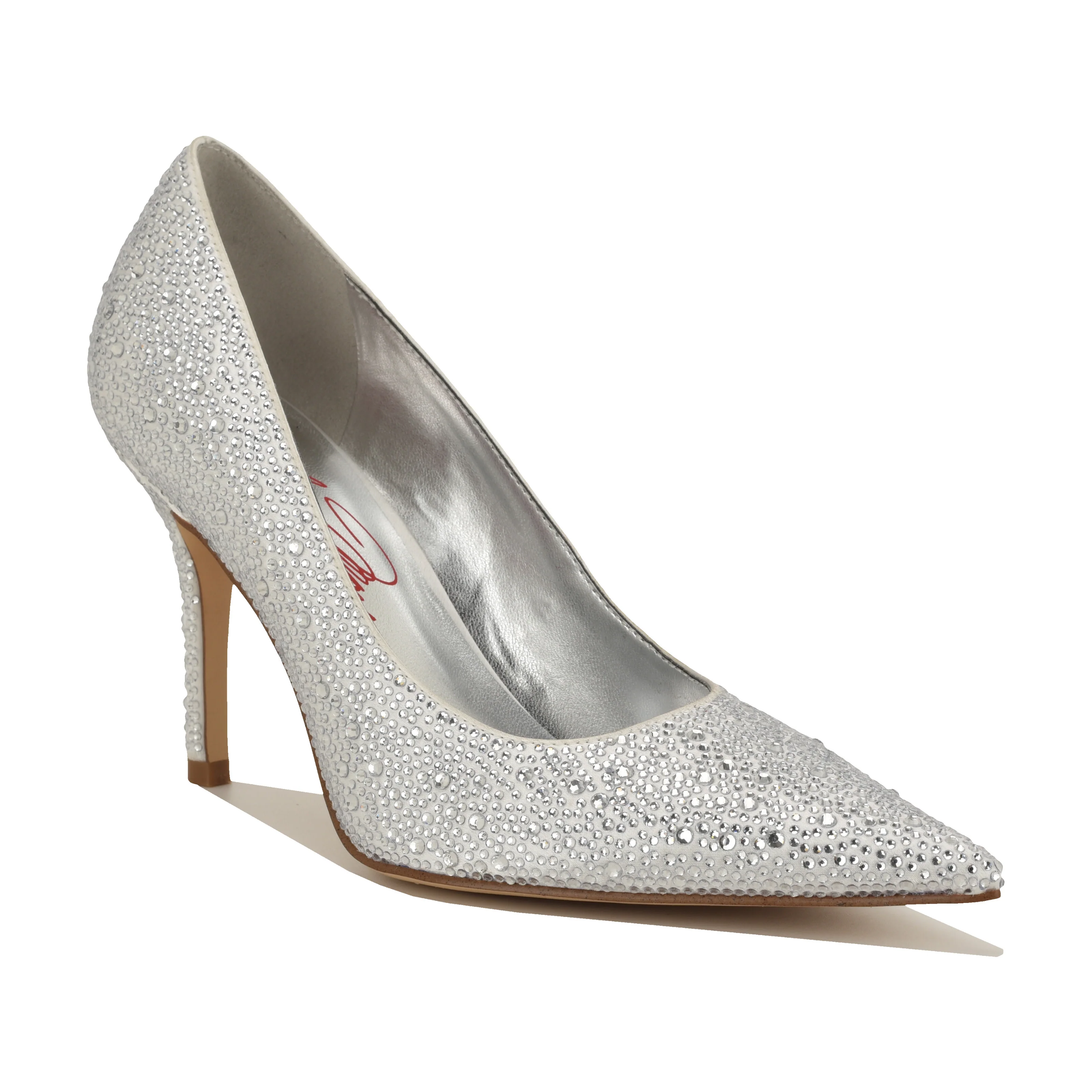 NINE WEST GLAMORH2 WHITE684/CRYSTAL SATIN - Image 2