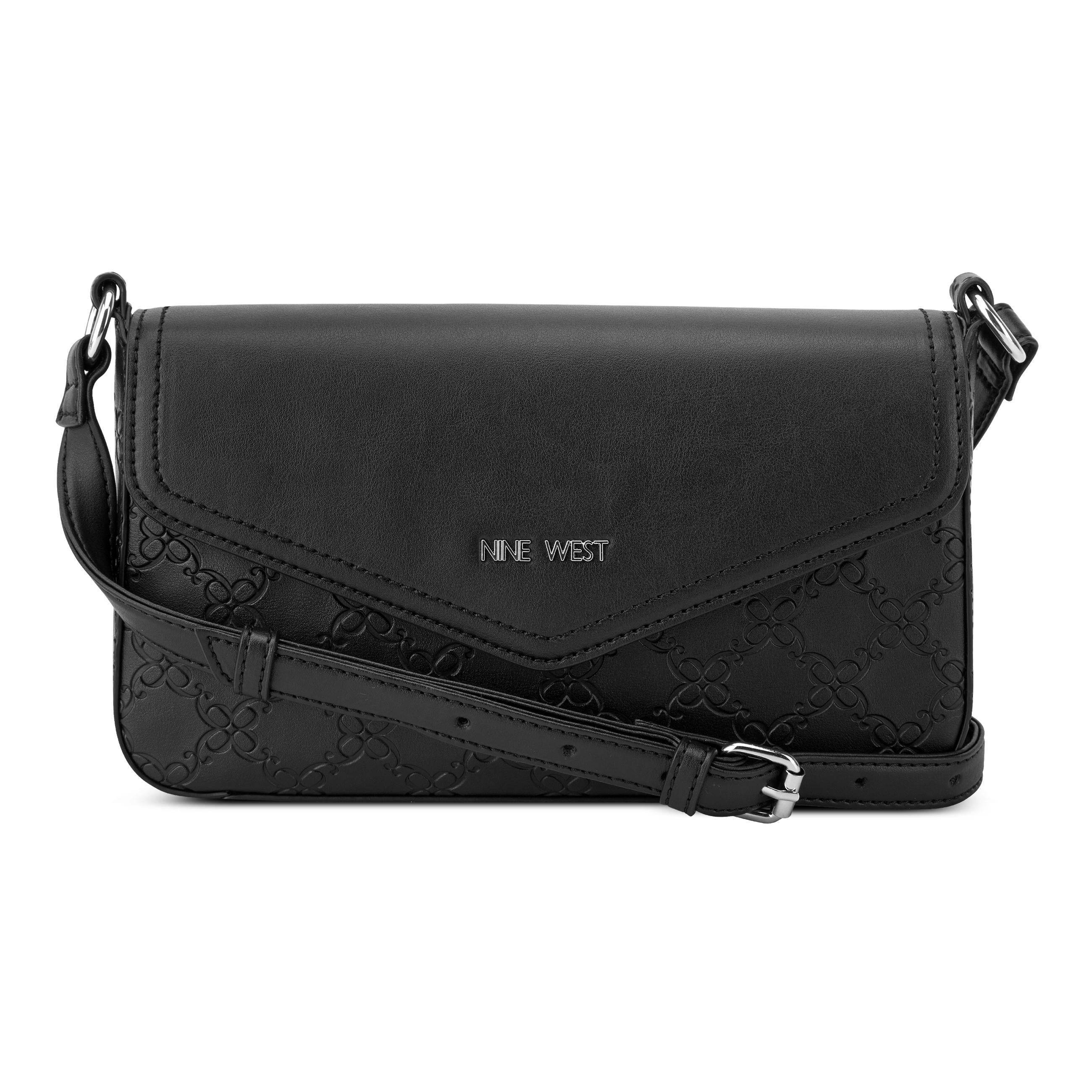 Nine West Handbags BOWIE MINI FLAP CROSSBODY BLACK