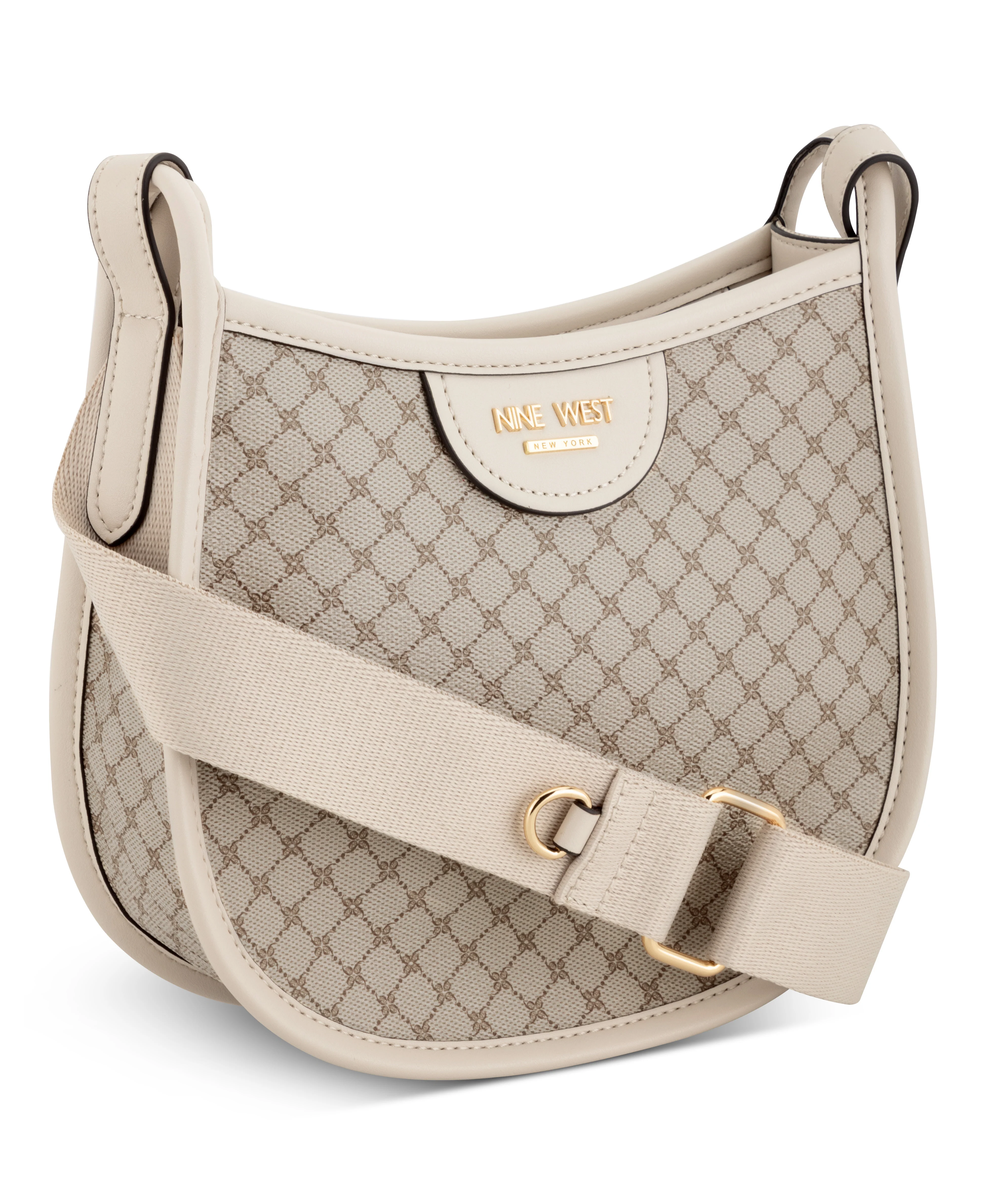 NINE WEST HANDBAGS CALLIOPE SMALL CROSSBODY MUSHROOM LOGO/MILK - Image 2