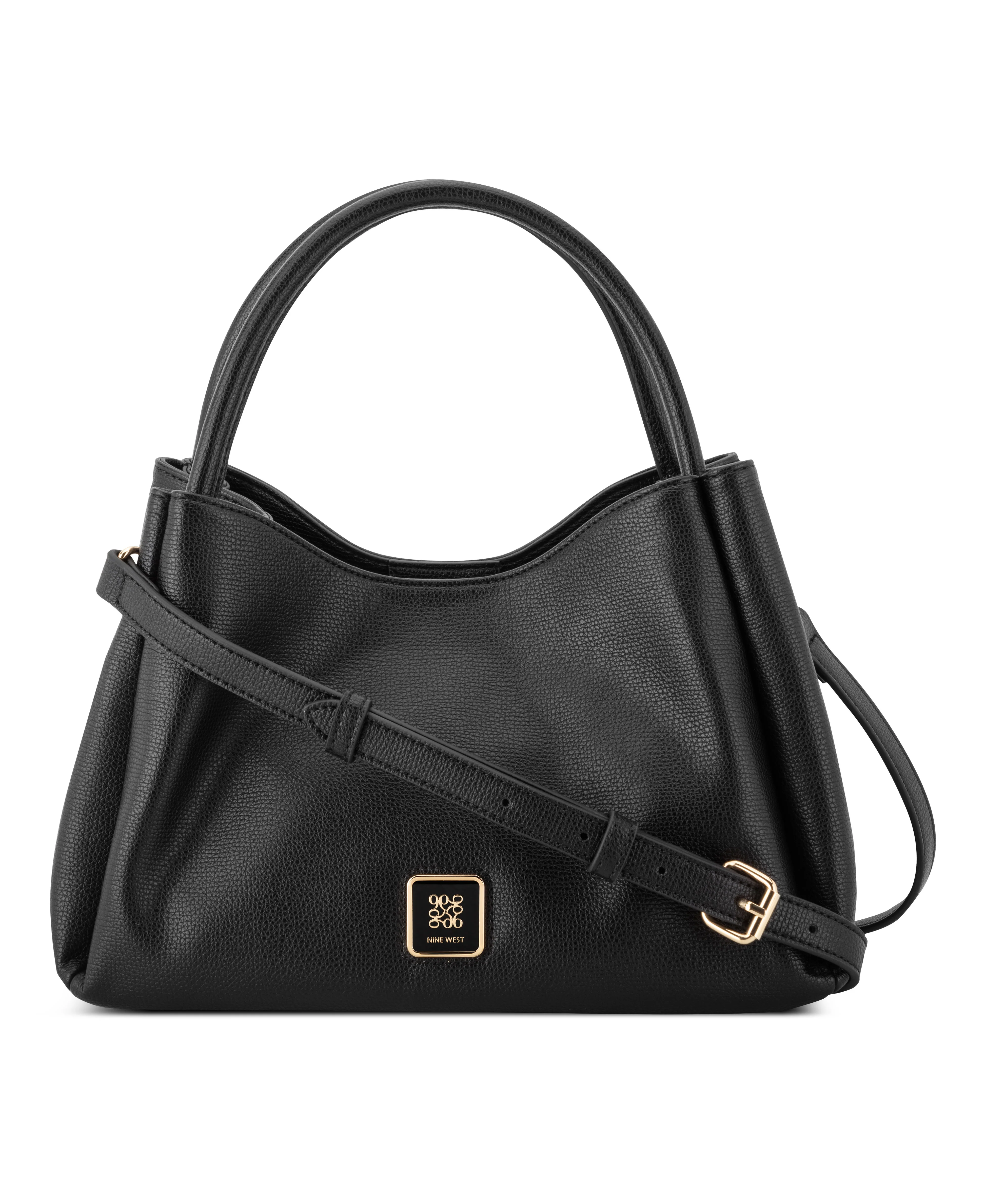 NINE WEST HANDBAGS DORSEY SATCHEL BLACK