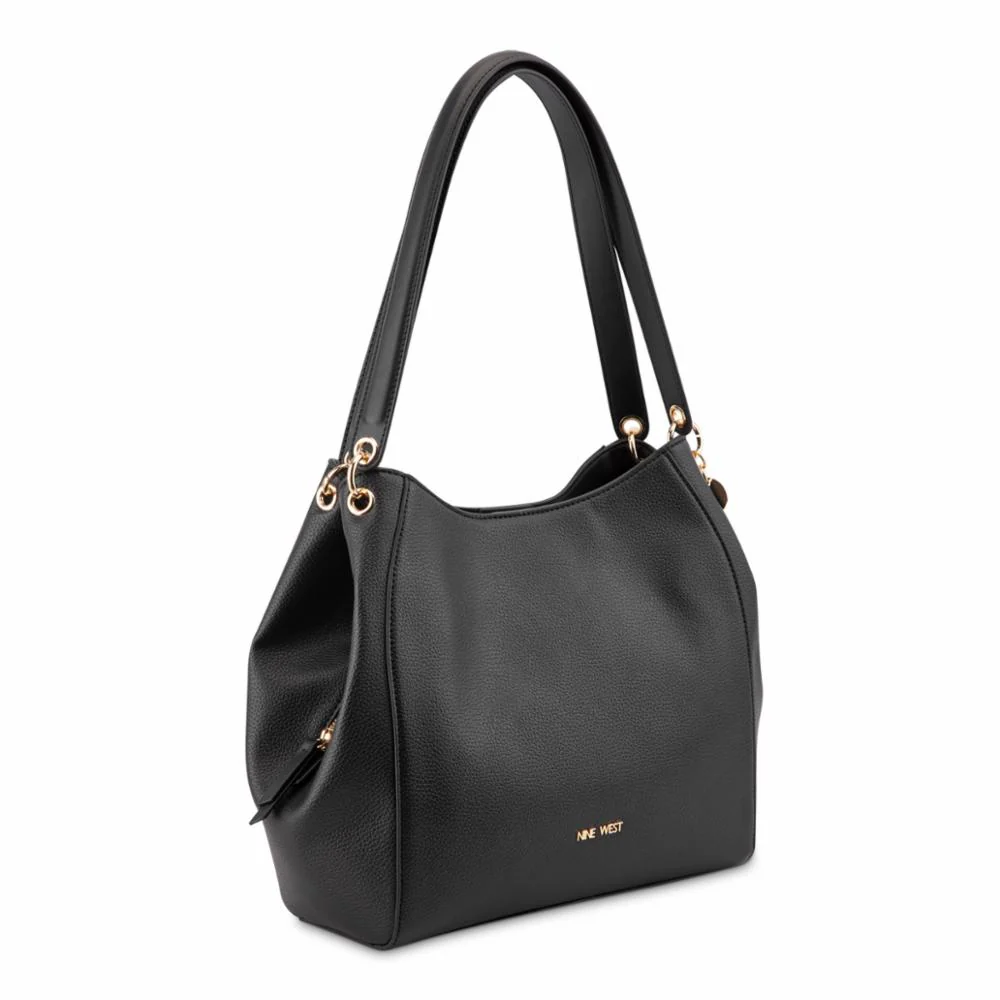 Nine West Handbags MEARA 3 COMP SHOULDER BAG BLACK - Image 2