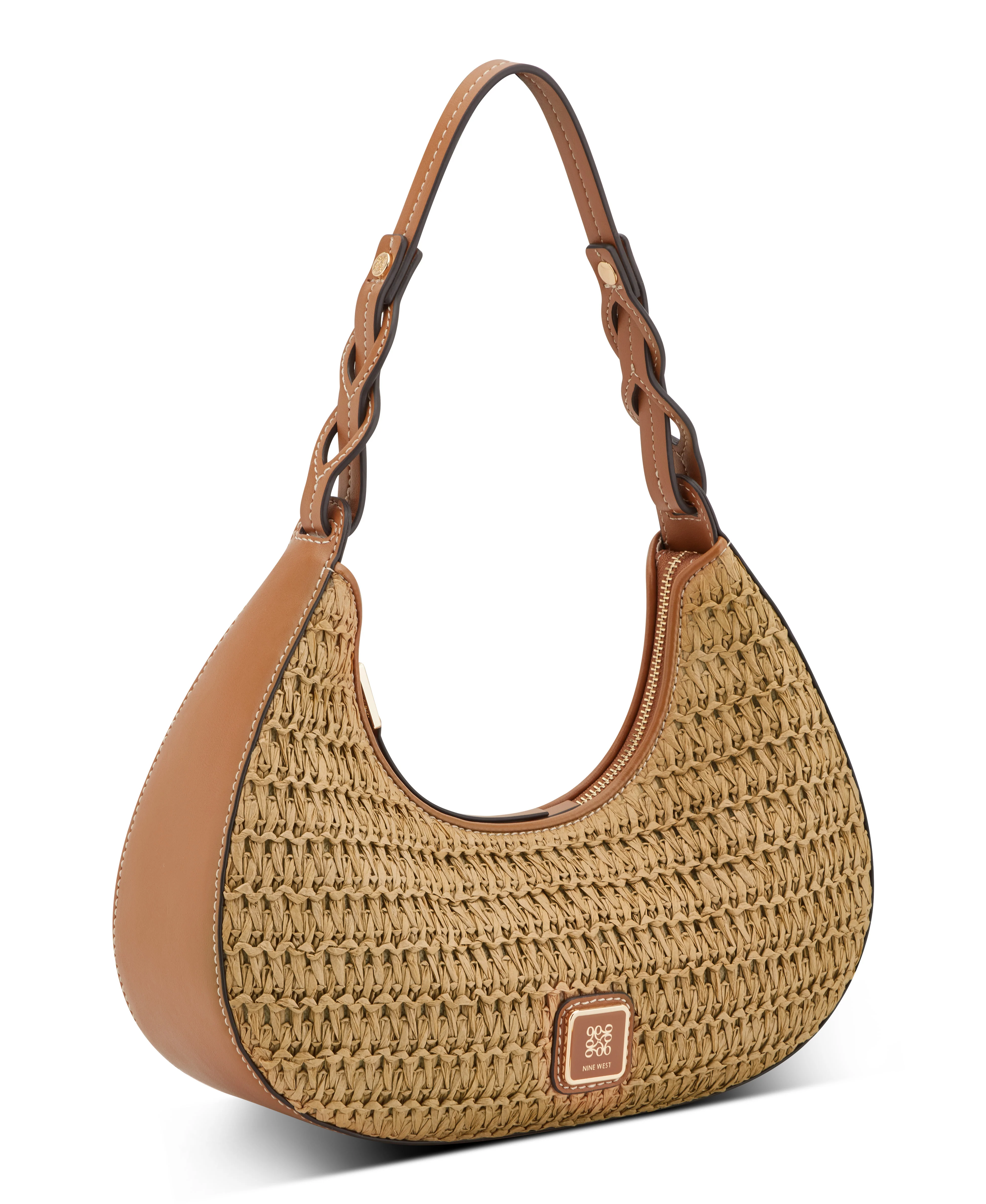 NINE WEST HANDBAGS NEFI SHOULDER BAG NATURAL/BRANDY - Image 2
