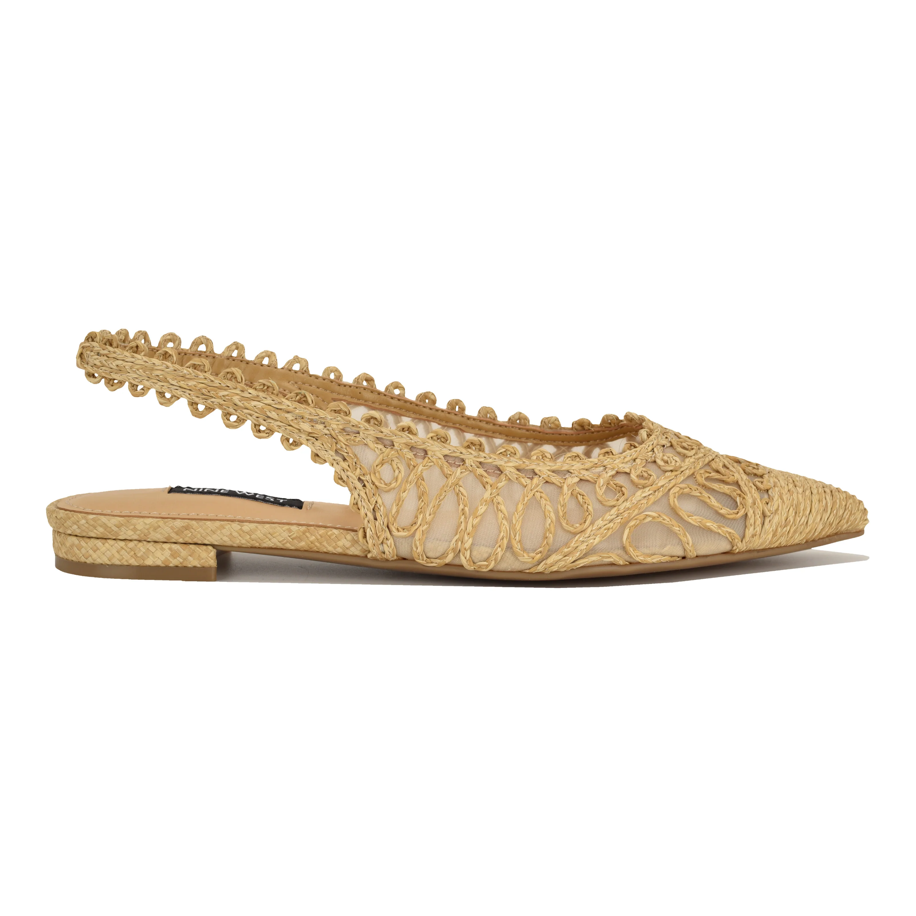 NINE WEST JOVIAS2 NATURAL13631/MESH WOVEN RAFFIA