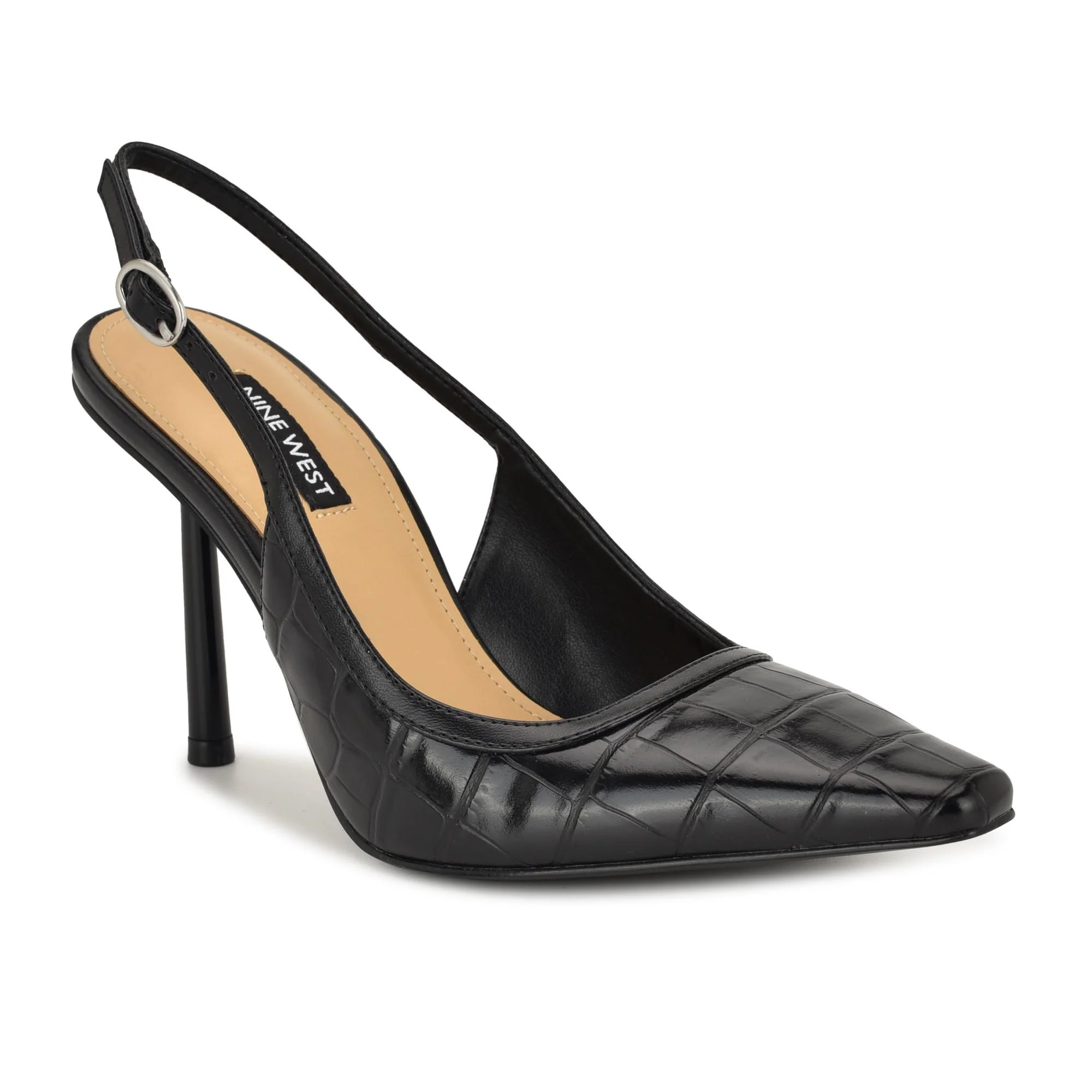 Nine West ORLANDA3 BLACK/BLACK/SIENA CROCO PU/SHI - Image 2