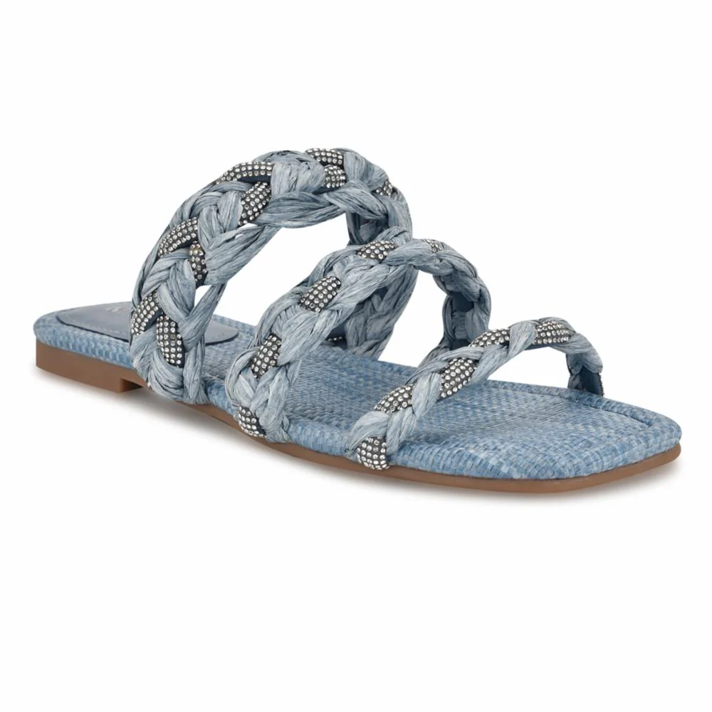 Nine West QAZZ3 BLUE89784+CRYSTAL/RAFFIA WITH - Image 2