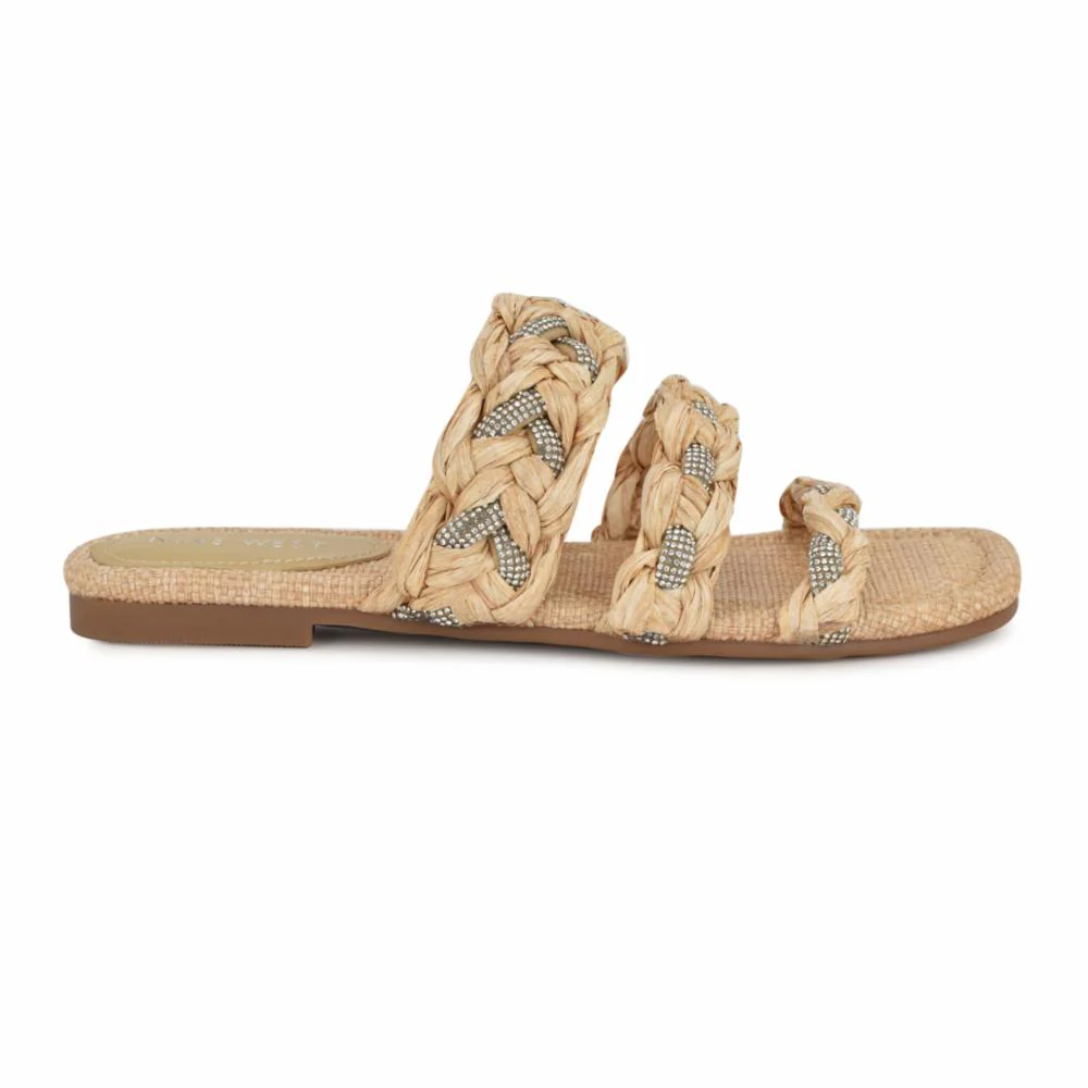 Nine West QAZZ3 NATURAL88845+CRYSTAL/RAFFIA WI